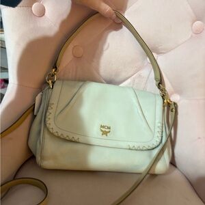 MCM 2 way leather handbag/crossbody bag